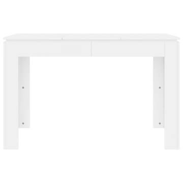 Dining Table White 120x60x76 cm Engineered Wood