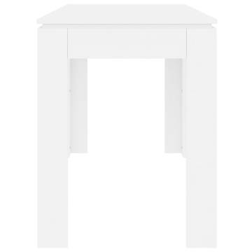 Dining Table White 120x60x76 cm Engineered Wood