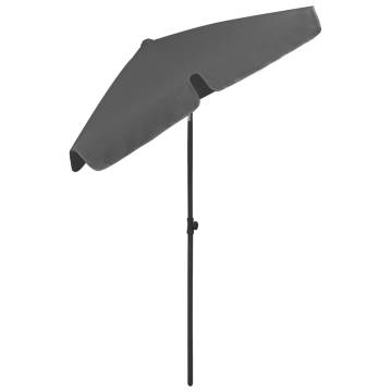 Beach Umbrella Anthracite 180x120 cm