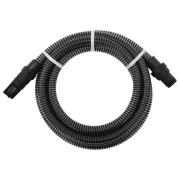 Suction Hose with PVC Connectors Black 1" 10 m PVC