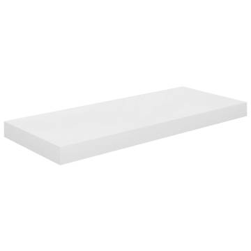 Floating Wall Shelves 4 pcs High Gloss White 60x23.5x3.8 cm MDF