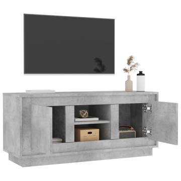 TV Cabinet Concrete Grey 102x35x45 cm Engineered Wood