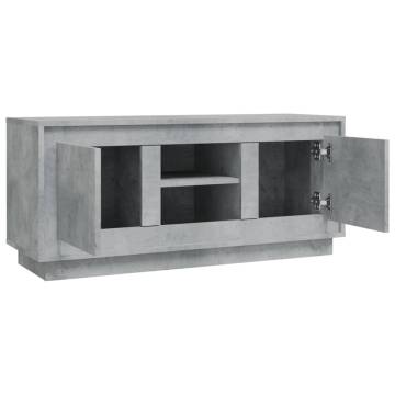 TV Cabinet Concrete Grey 102x35x45 cm Engineered Wood