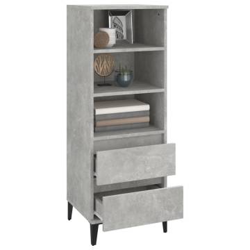 Highboard Concrete Grey 40x36x110 cm Engineered Wood