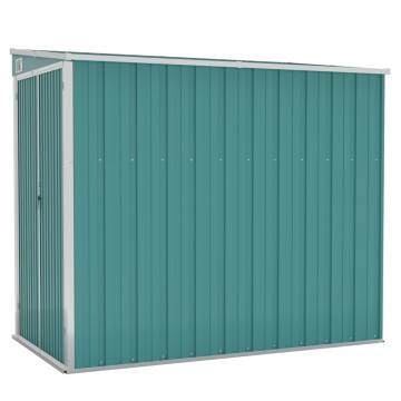 Wall-mounted Garden Shed Green 118x194x178 cm Galvanised Steel