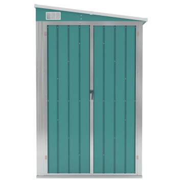 Wall-mounted Garden Shed Green 118x194x178 cm Galvanised Steel