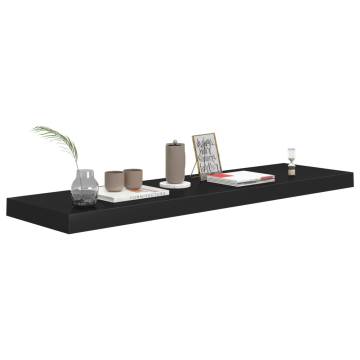 Floating Wall Shelves 4 pcs Black 90x23.5x3.8 cm MDF