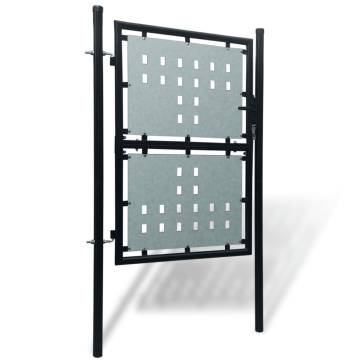 Black Single Door Fence Gate 100 x 225 cm