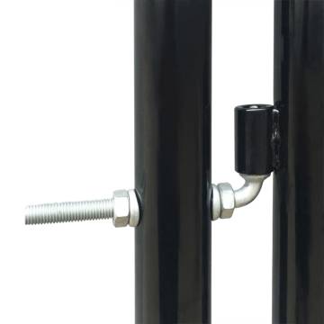 Black Single Door Fence Gate 100 x 225 cm