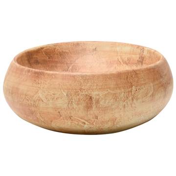 Countertop Basin Brown Oval 59x40x15 cm Ceramic