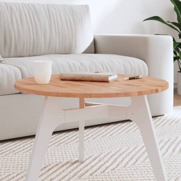 Table Top Ø60x1.5 cm Round Solid Wood Beech