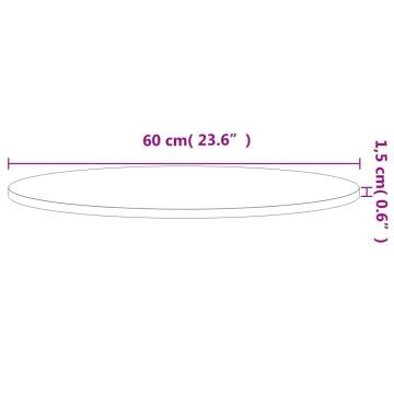 Table Top Ø60x1.5 cm Round Solid Wood Beech