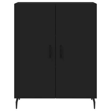 Highboard Black 69.5x34x180 cm Engineered Wood