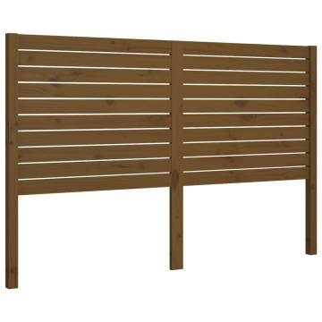 Bed Headboard Honey Brown 126x4x100 cm Solid Wood Pine