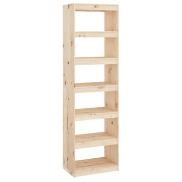 Book Cabinet/Room Divider 60x30x199.5 cm Solid Wood Pine