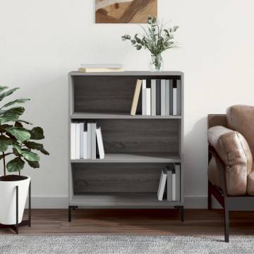 Bookcase Grey Sonoma 69.5x32.5x90 cm Engineered Wood