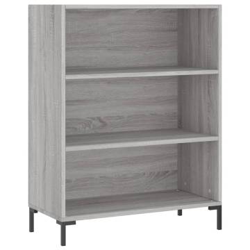 Bookcase Grey Sonoma 69.5x32.5x90 cm Engineered Wood