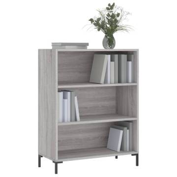 Bookcase Grey Sonoma 69.5x32.5x90 cm Engineered Wood