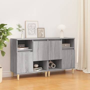 Sideboards 2 pcs Grey Sonoma 60x35x70 cm Engineered Wood