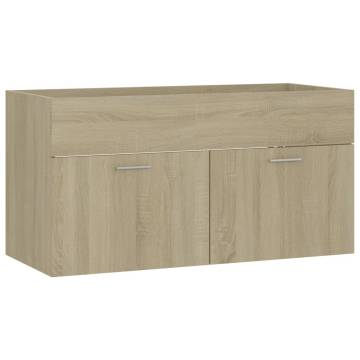 Sink Cabinet Sonoma Oak 90x38.5x46 cm Engineered Wood