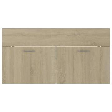 Sink Cabinet Sonoma Oak 90x38.5x46 cm Engineered Wood