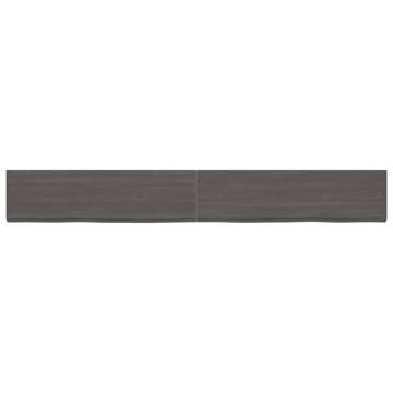 Bathroom Countertop Dark Brown 220x30x(2-4) cm Treated Solid Wood