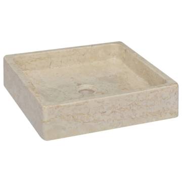 Sink Cream 40x40x10 cm Marble