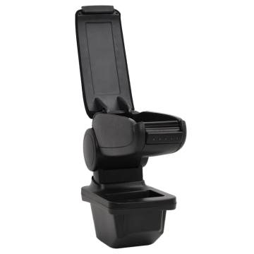 Car Armrest Black 14x33x(30-45.5) cm ABS