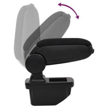 Car Armrest Black 14x33x(30-45.5) cm ABS