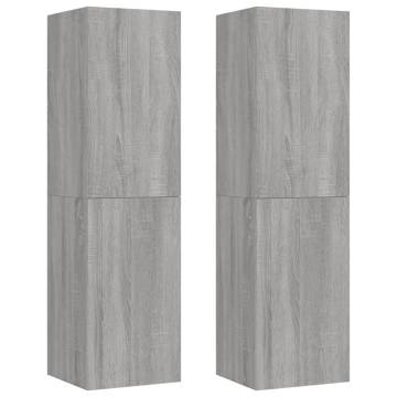 Wall-mounted TV Cabinets 2 pcs Grey Sonoma 30.5x30x110 cm