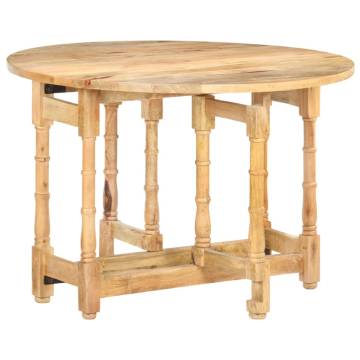 Dining Table Round 110x76 cm Solid Mango Wood