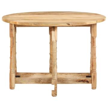 Dining Table Round 110x76 cm Solid Mango Wood