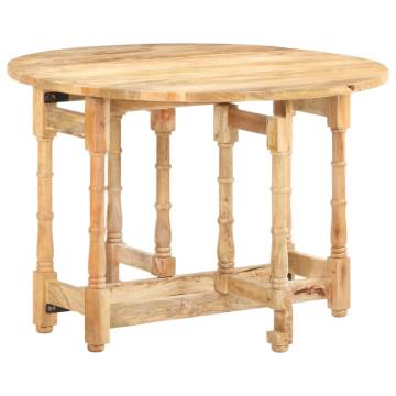 Dining Table Round 110x76 cm Solid Mango Wood