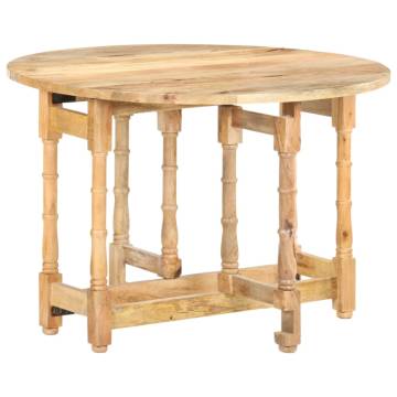 Dining Table Round 110x76 cm Solid Mango Wood