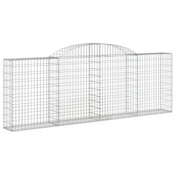 Arched Gabion Baskets 2 pcs 300x30x100/120 cm Galvanised Iron