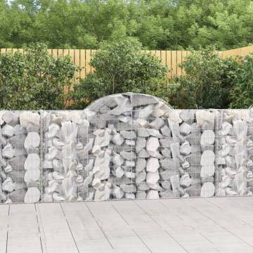 Arched Gabion Basket 200x30x100/120 cm Galvanised Iron