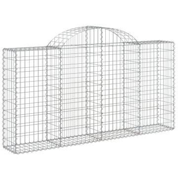 Arched Gabion Basket 200x30x100/120 cm Galvanised Iron