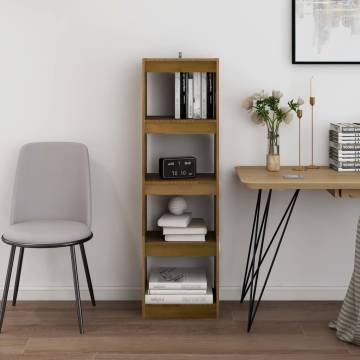 Book Cabinet Room Divider Honey Brown 40x30x135.5 cm Pinewood