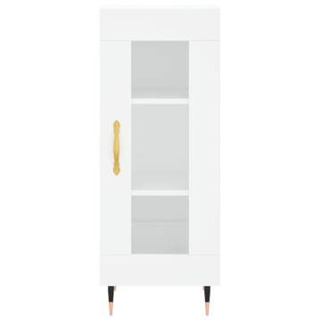 Highboard White 34.5x34x180 cm Engineered Wood