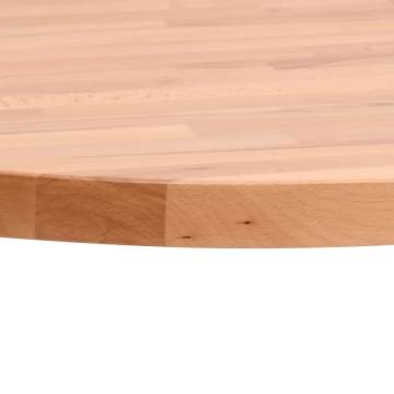 Table Top Ø70x4 cm Round Solid Wood Beech