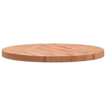 Table Top Ø70x4 cm Round Solid Wood Beech