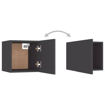 Wall Mounted TV Cabinets 2 pcs Grey 30.5x30x30 cm