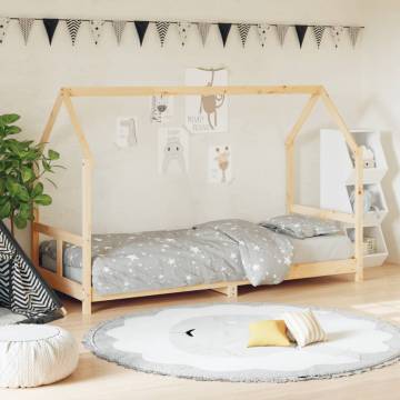 Kids Bed Frame 80x200 cm Solid Wood Pine