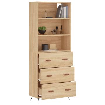 Highboard Sonoma Oak 69.5x34x180 cm Engineered Wood