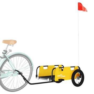 Bike Trailer Yellow Oxford Fabric and Iron