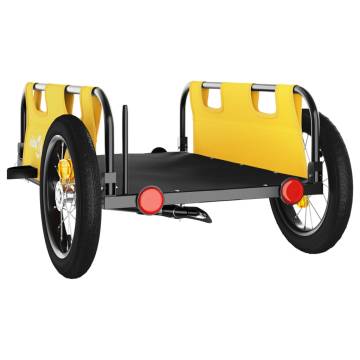 Bike Trailer Yellow Oxford Fabric and Iron