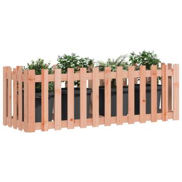 Garden Raised Bed with Fence Design 150x50x50 cm Solid Wood Douglas