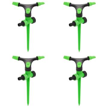 Rotating Sprinklers 4 pcs Green and Black 16x13.5x25.5 cm ABS&PP