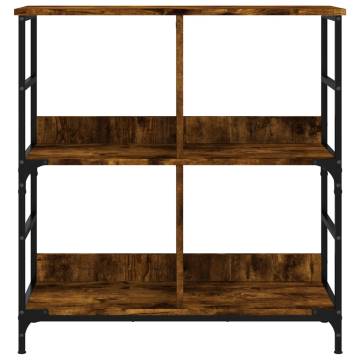 Bookshelf Smoked Oak 78.5x33x82 cm Engineered Wood