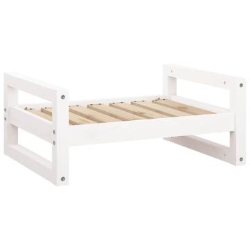 Dog Bed White 65.5x50.5x28 cm Solid Pine Wood